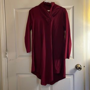 burgundy eshakti tunic